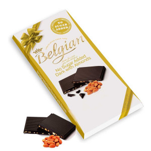 Belgian No Sugar Dark Almonds Chocolate 100gm